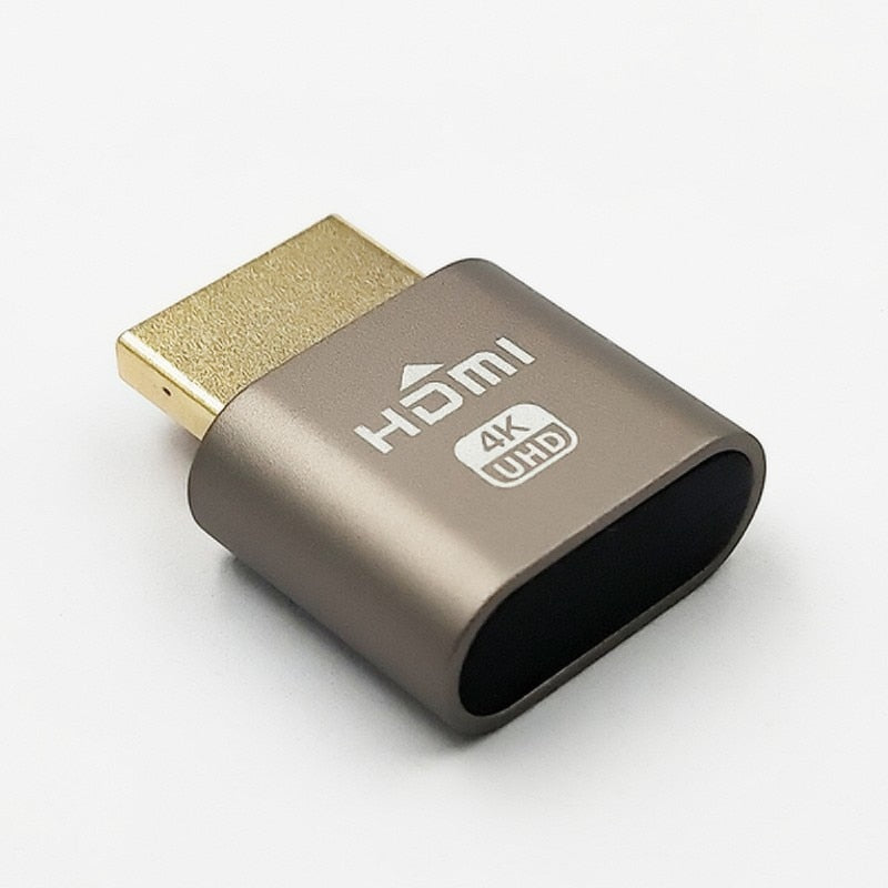 HDMI Virtual Display 4K HDMI DDC EDID Dummy Plug EDID Display Cheat Virtual Plug HDMI Dummy Emulator Adapter for Bitcoin Mining