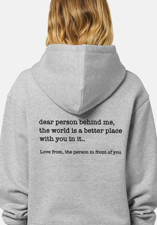 Dear person behind me hoodies and sweaters, mental health sportswear