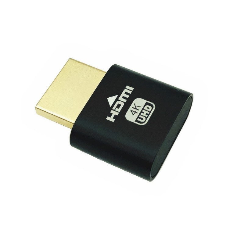 HDMI Virtual Display 4K HDMI DDC EDID Dummy Plug EDID Display Cheat Virtual Plug HDMI Dummy Emulator Adapter for Bitcoin Mining